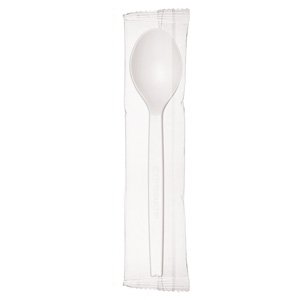7" Spoon - Plant Starch Cutlery - Individually Wrapped
