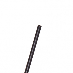 5.75in Paper Cocktail Straw, Unwrapped, Black, 6mm diameter