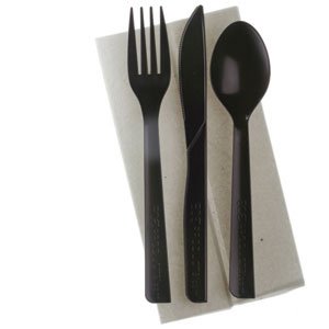6 inch 100% Recycled Content Cutlery Kit